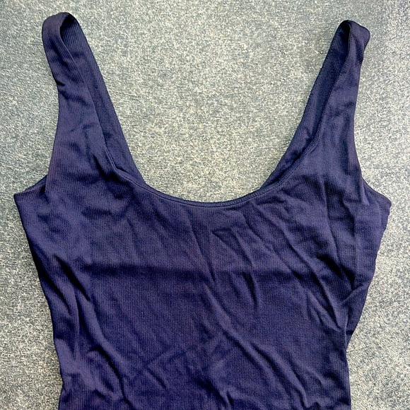 Moschino Couture Navy blue Nylon / spandex Tank style mini dress - Picture 2 of 5